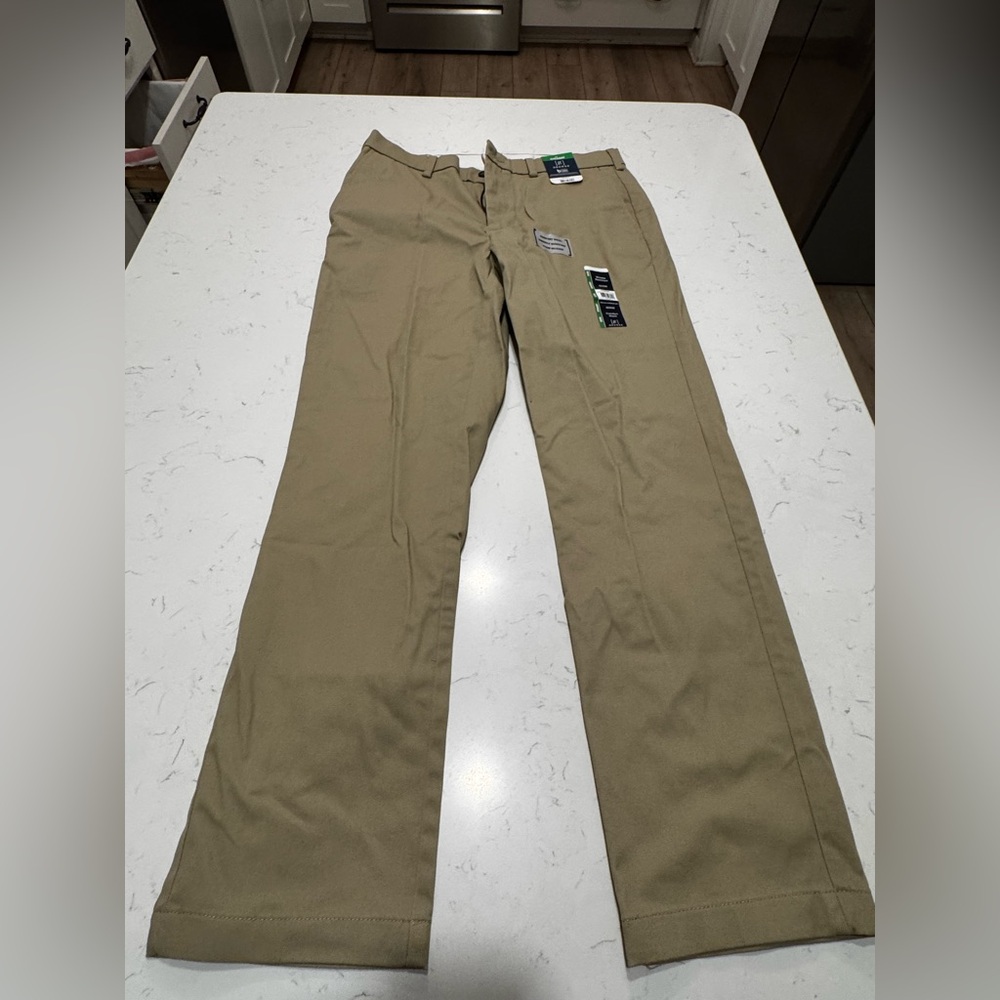 George Men's Khaki Straight-Leg Chinos